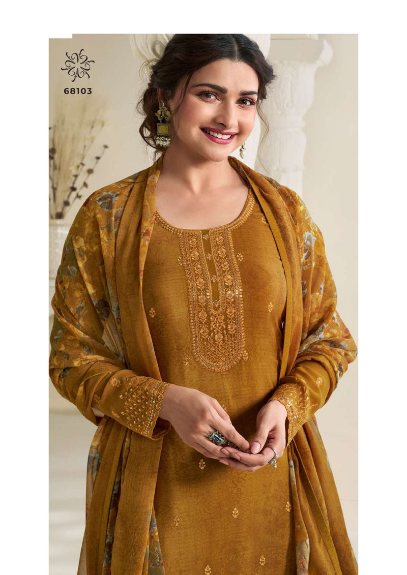 Vinay Fashion Silkina Royal Crepe Vol 45 Designer Wedding Wear Salwar Suit