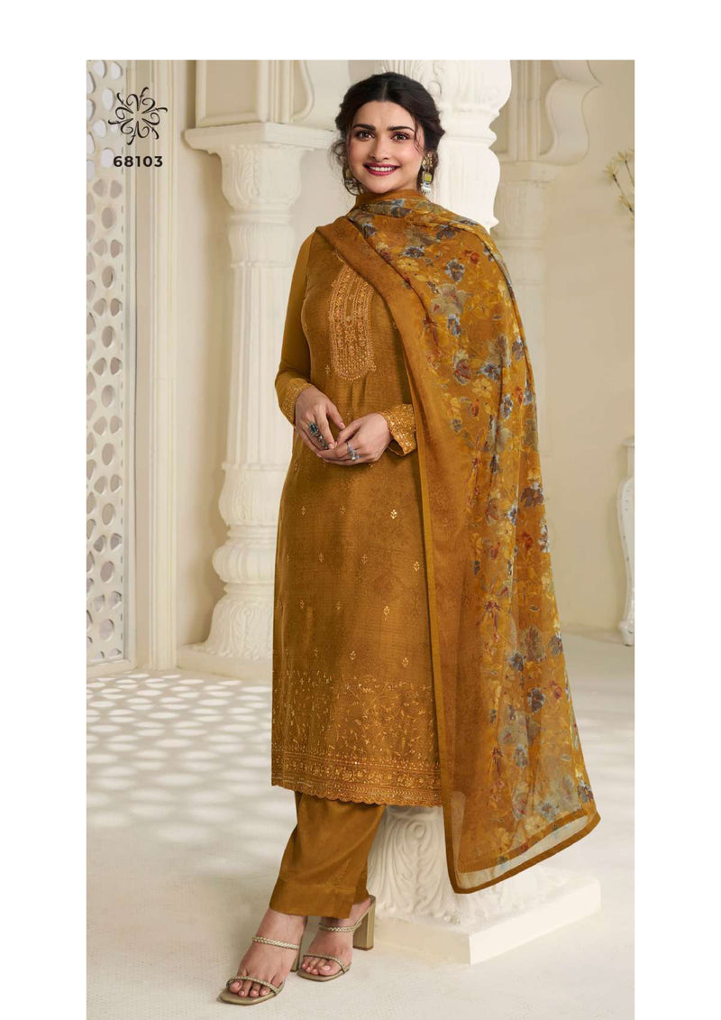 Vinay Fashion Silkina Royal Crepe Vol 45 Designer Wedding Wear Salwar Suit