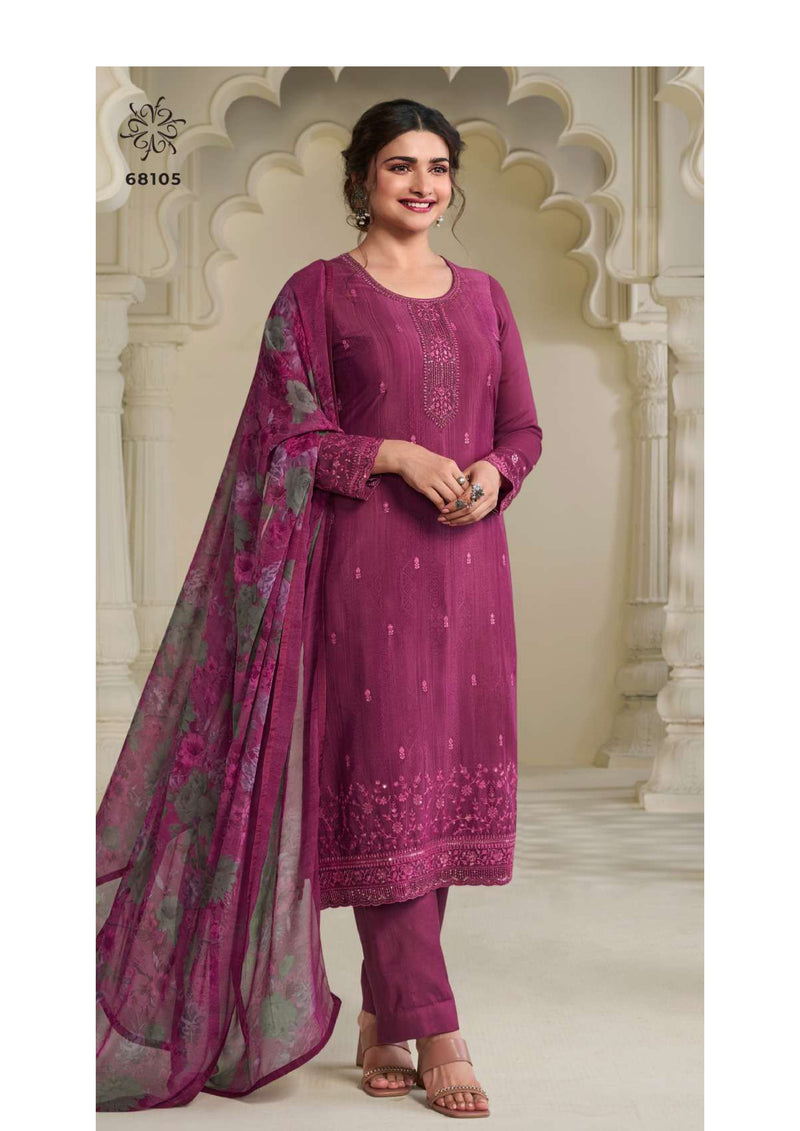 Vinay Fashion Silkina Royal Crepe Vol 45 Designer Wedding Wear Salwar Suit