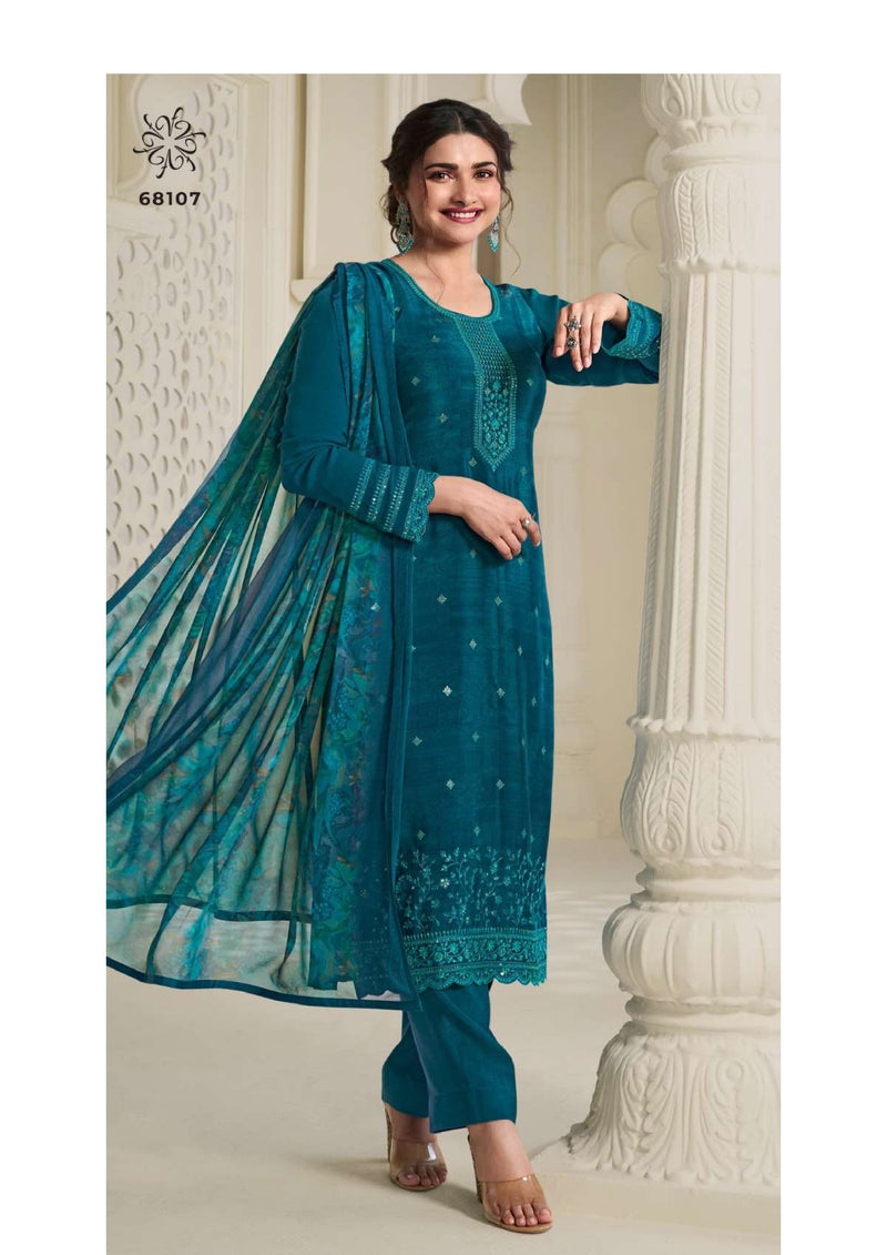 Vinay Fashion Silkina Royal Crepe Vol 45 Designer Wedding Wear Salwar Suit