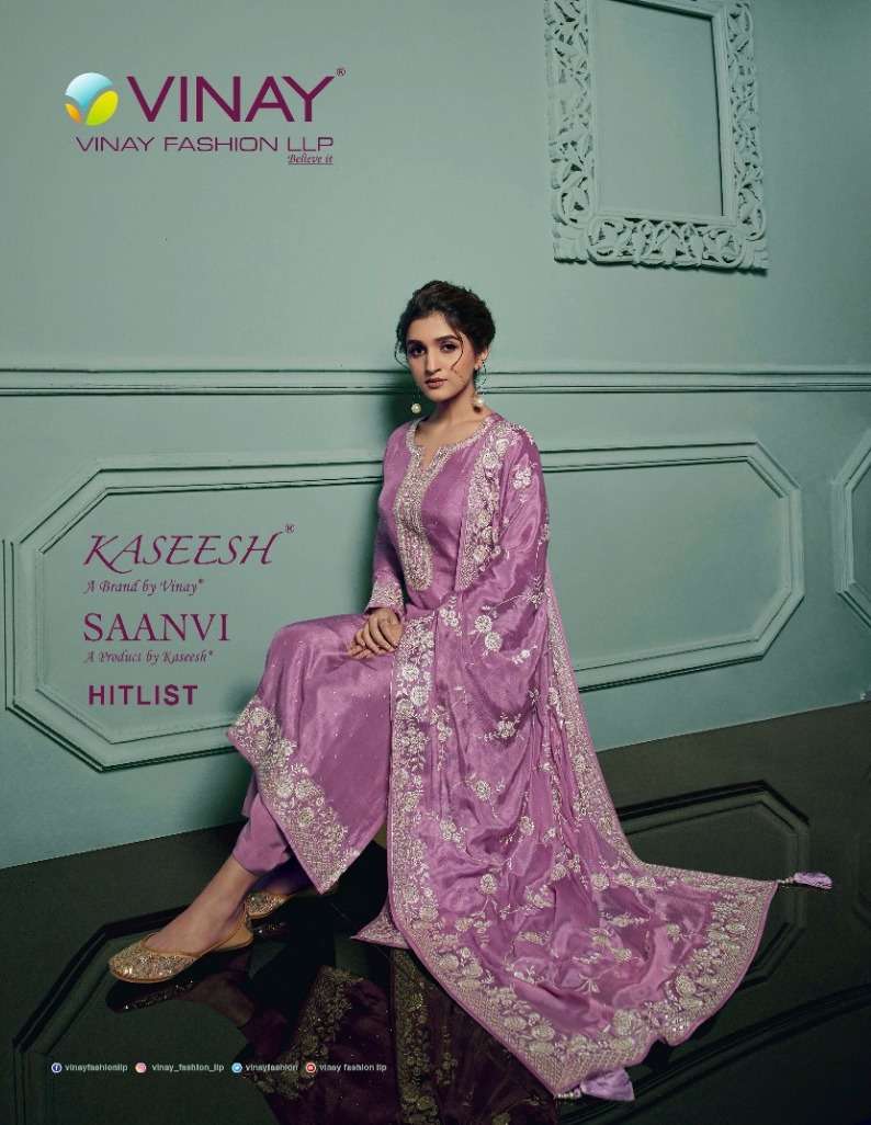 Vinay Fashion Saanvi Hitlist Dola Embroidery Work Pakistani Salwae Kameez
