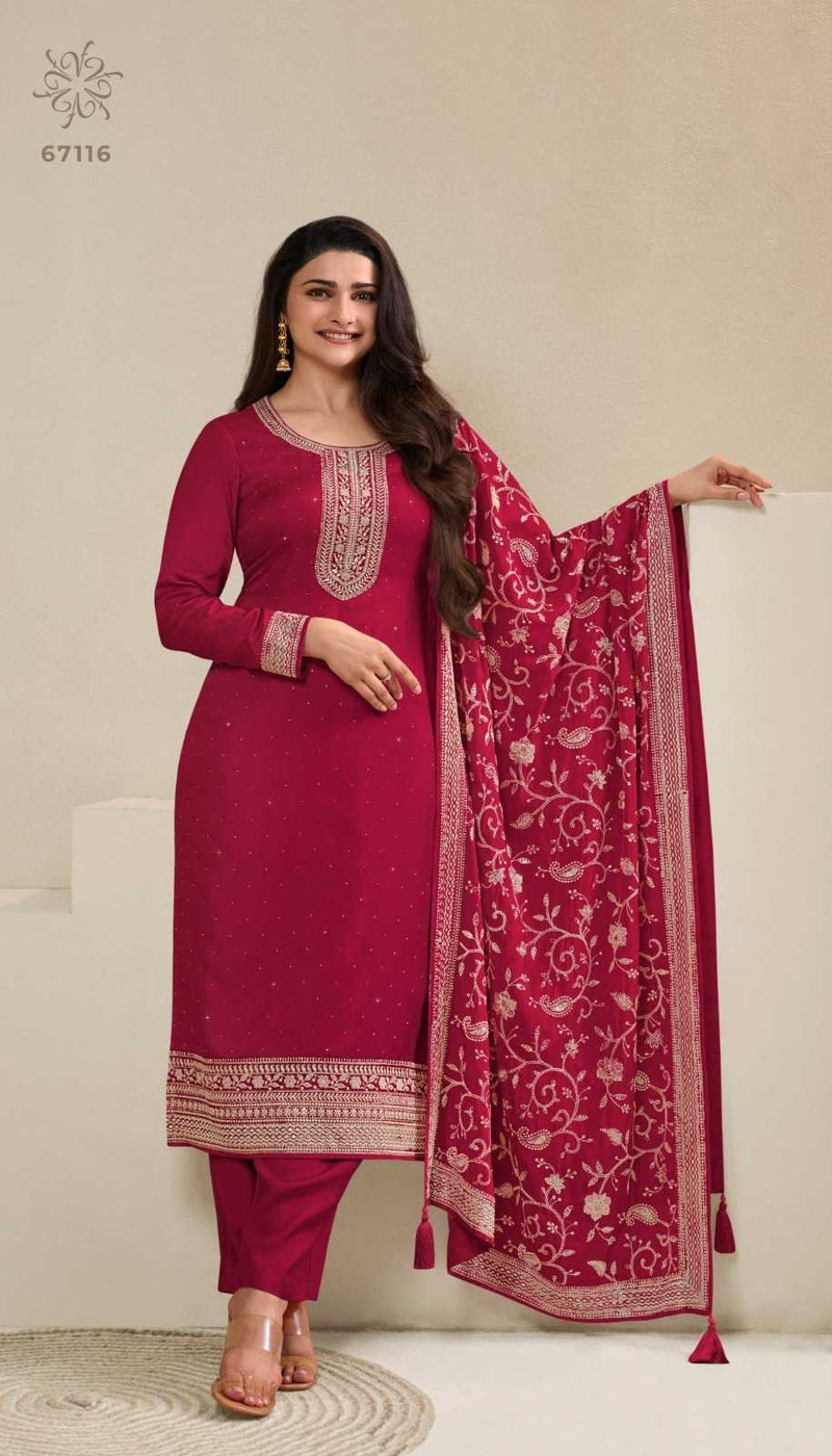 Vinay Fashion Parul Colourplus Dola Heavy Party Wear Unstitched Salwar Suit