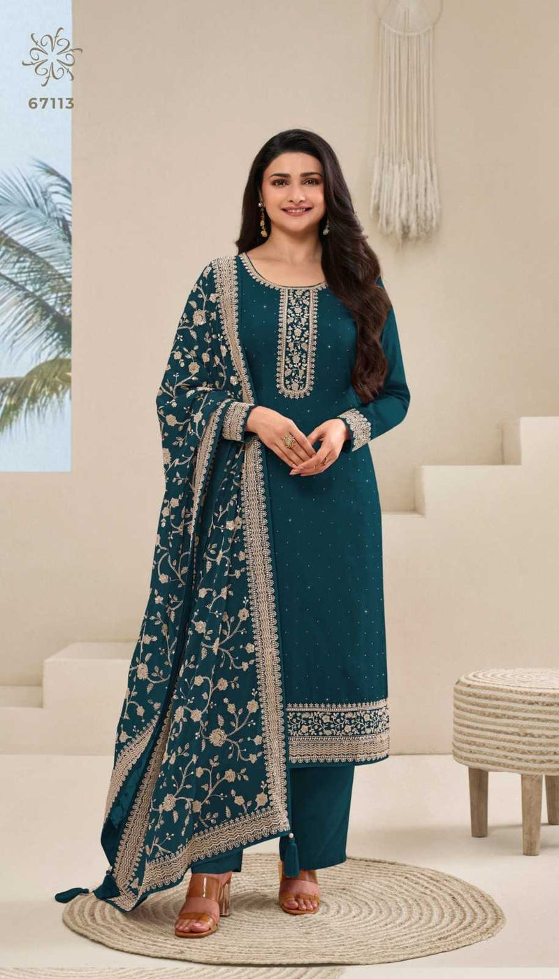 Vinay Fashion Parul Colourplus Dola Heavy Party Wear Unstitched Salwar Suit