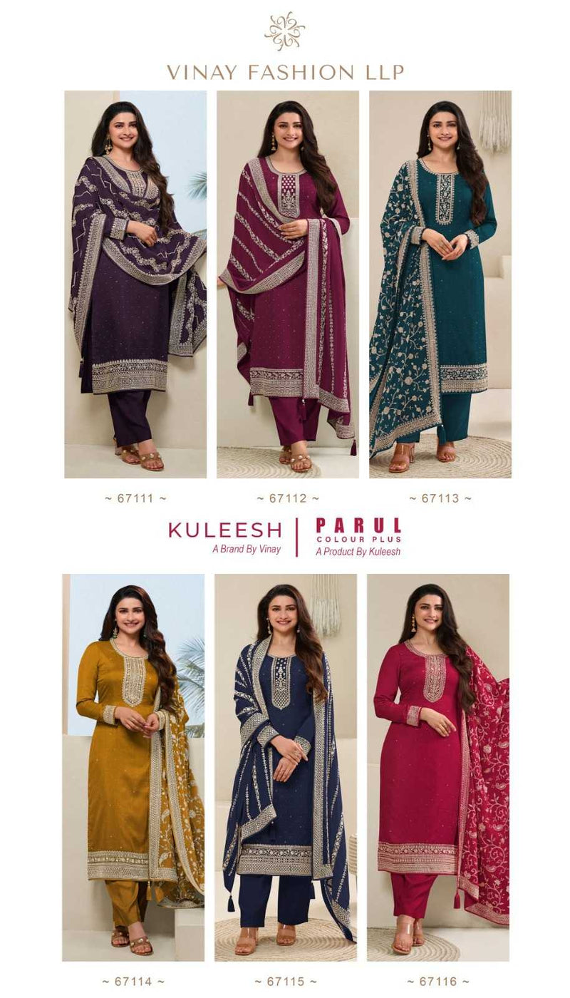 Vinay Fashion Parul Colourplus Dola Heavy Party Wear Unstitched Salwar Suit