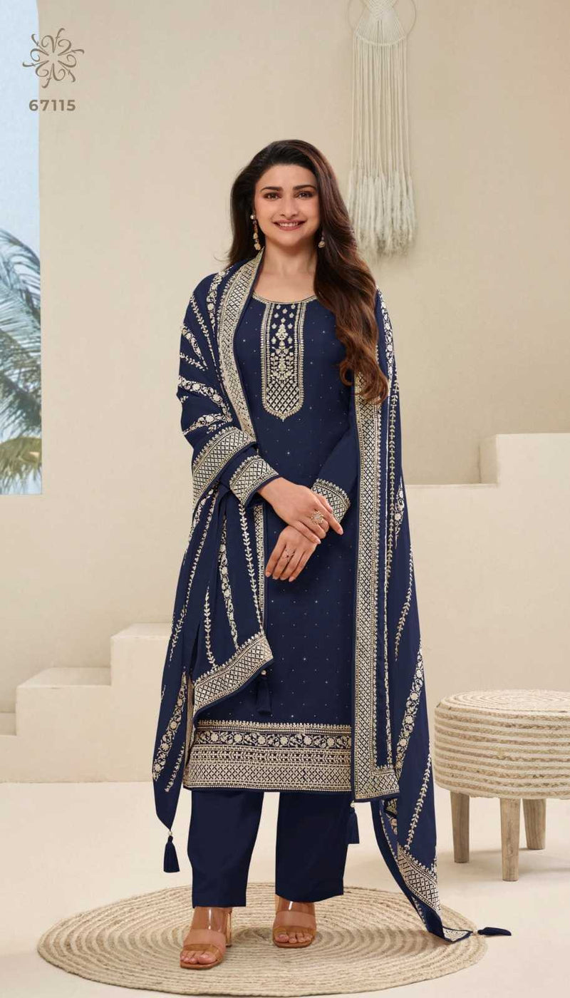 Vinay Fashion Parul Colourplus Dola Heavy Party Wear Unstitched Salwar Suit