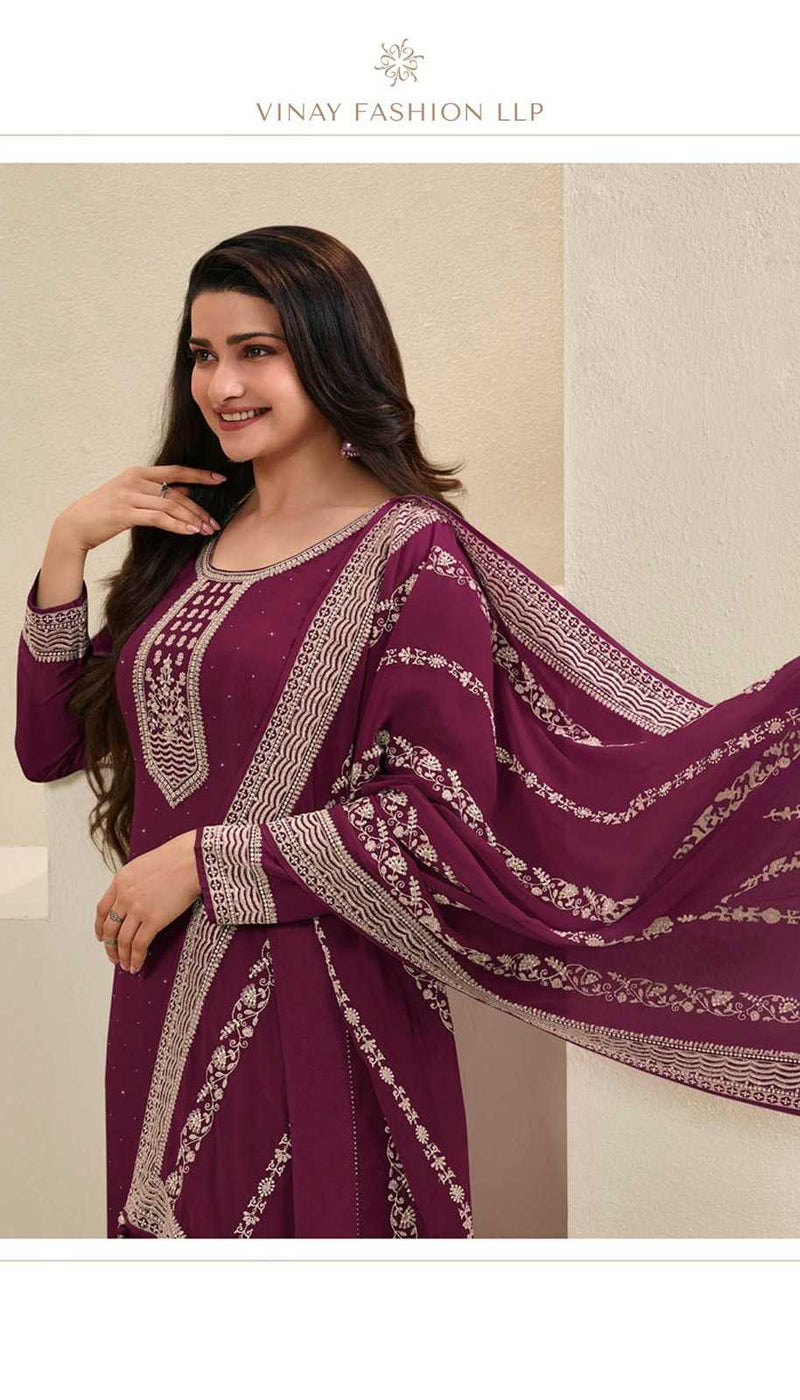 Vinay Fashion Parul Colourplus Dola Heavy Party Wear Unstitched Salwar Suit