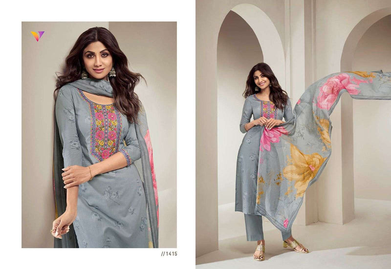 Viradi Shilpa Vol 12 Cotton Digital Print Party Wear Kurti Pant Dupatta Set
