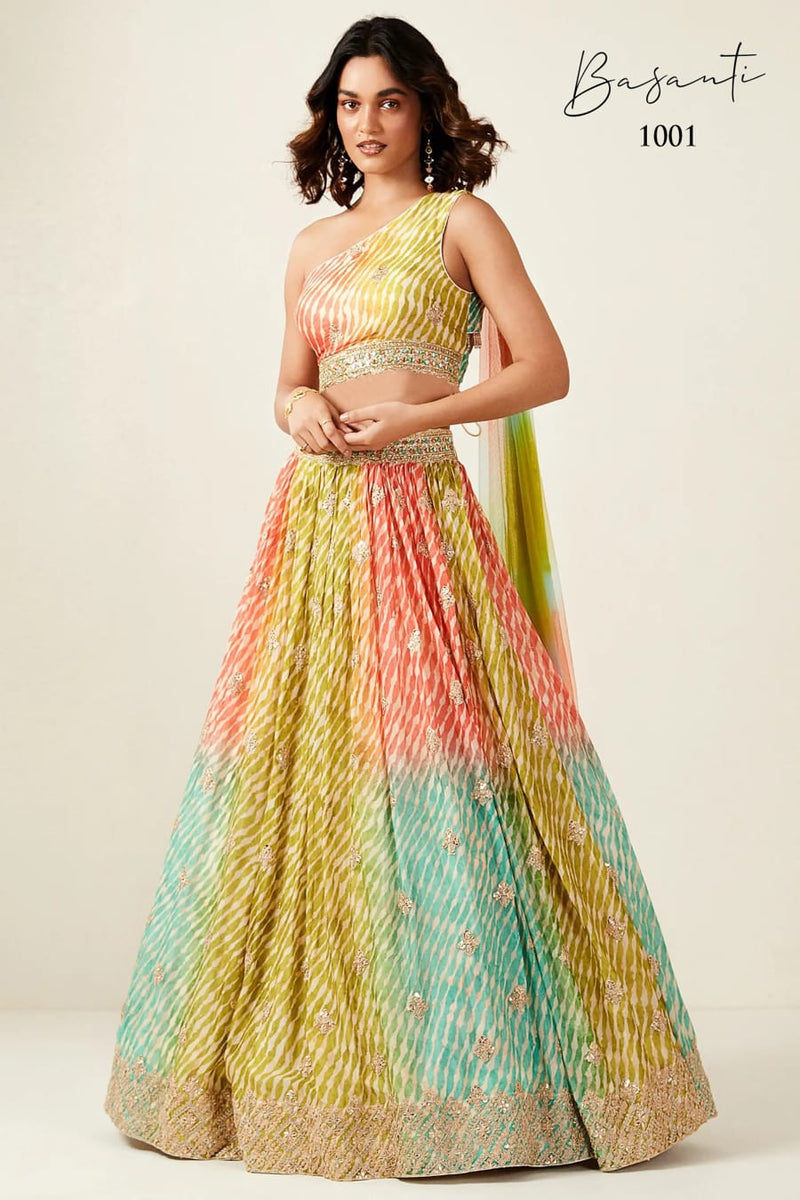 Virasat Basanti Dolla Silk Exclusive Designer Wedding Wear Lehnga Choli Collection