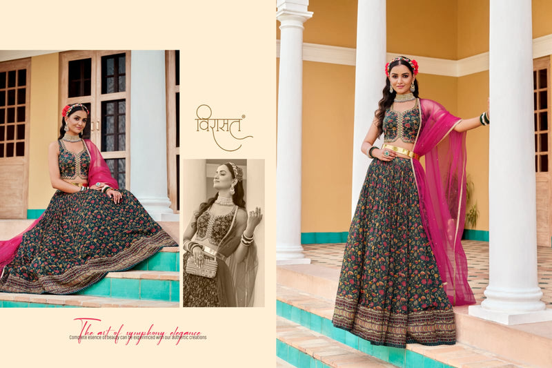 Virasat Saanvi Chinnon Fancy Printed Work Exclusive Lehnga Choli Collection