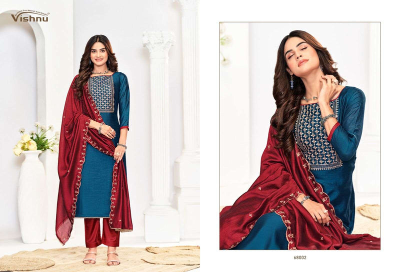 Vishnu Impex Rose Gold Vol 5 Vichitra Silk Fancy Designer Salwar Kameez