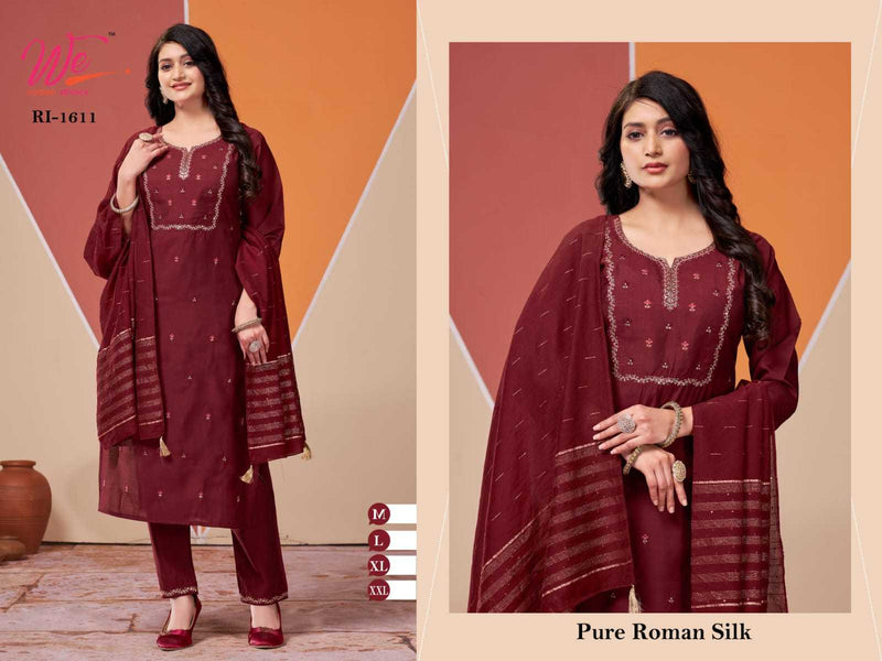 We Women Ethnic We Women 1607 1608 1609 1611 Roman Silk Fancy Combo Readymade Suit