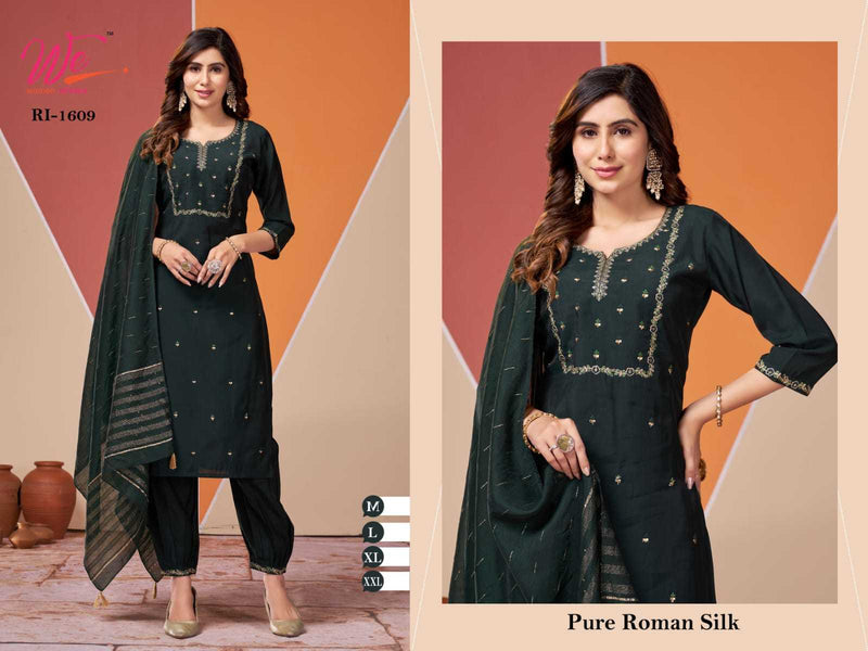 We Women Ethnic We Women 1607 1608 1609 1611 Roman Silk Fancy Combo Readymade Suit