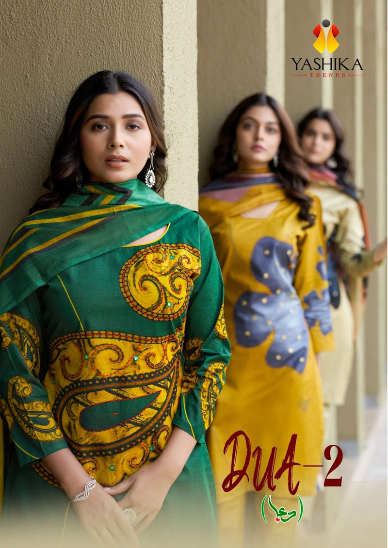 Yashika Trends Dua Vol 2 Heavy Cotton Digital Printed Handwork Salwar Suit