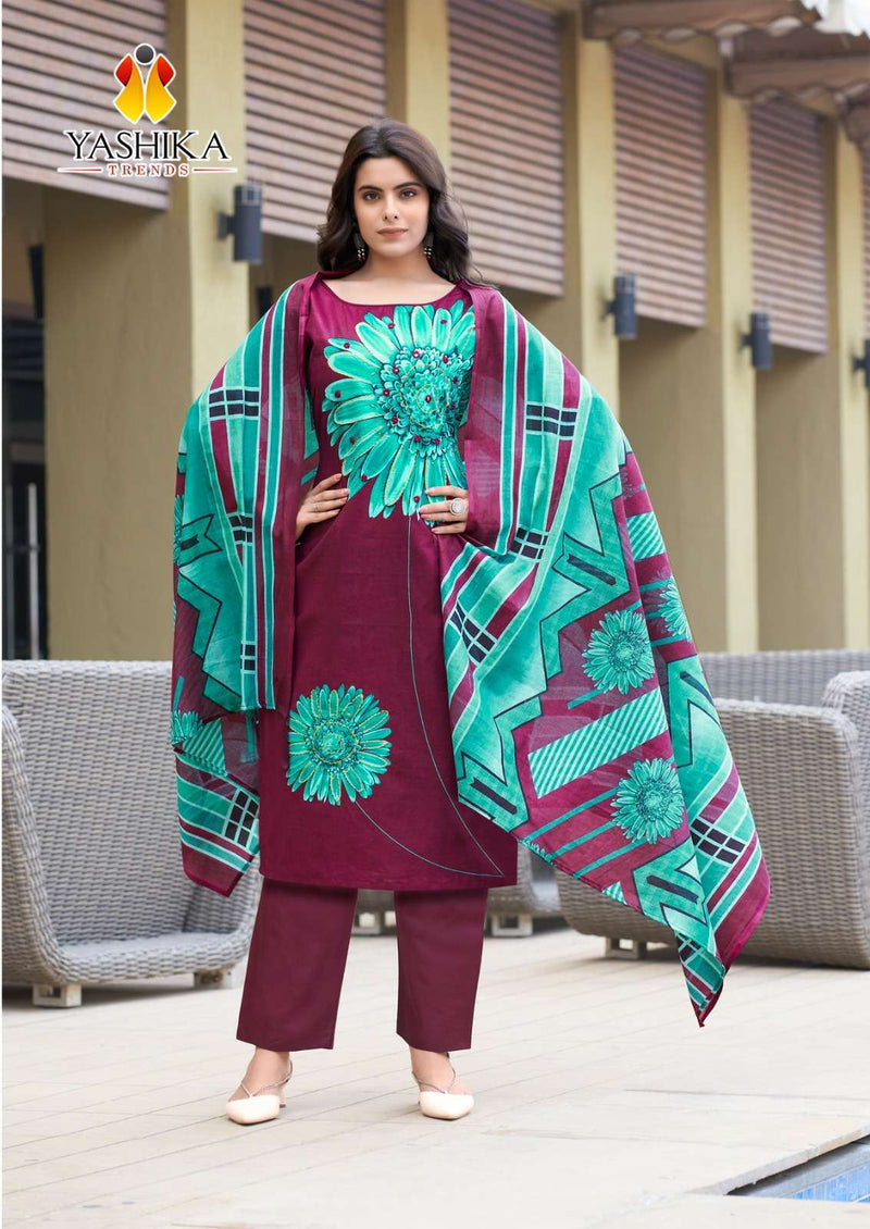 Yashika Trends Dua Vol 2 Heavy Cotton Digital Printed Handwork Salwar Suit