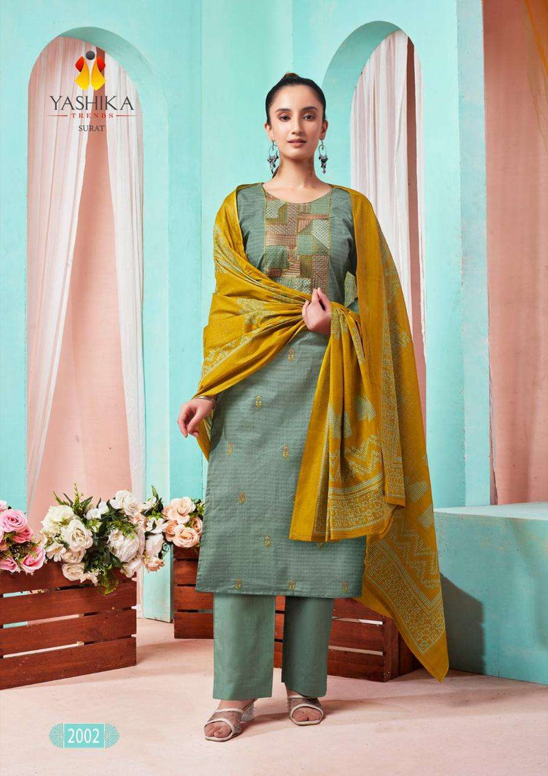 Yashika Trends Kantha Cotton Printed Fancy Casual Wear Salwar Suit
