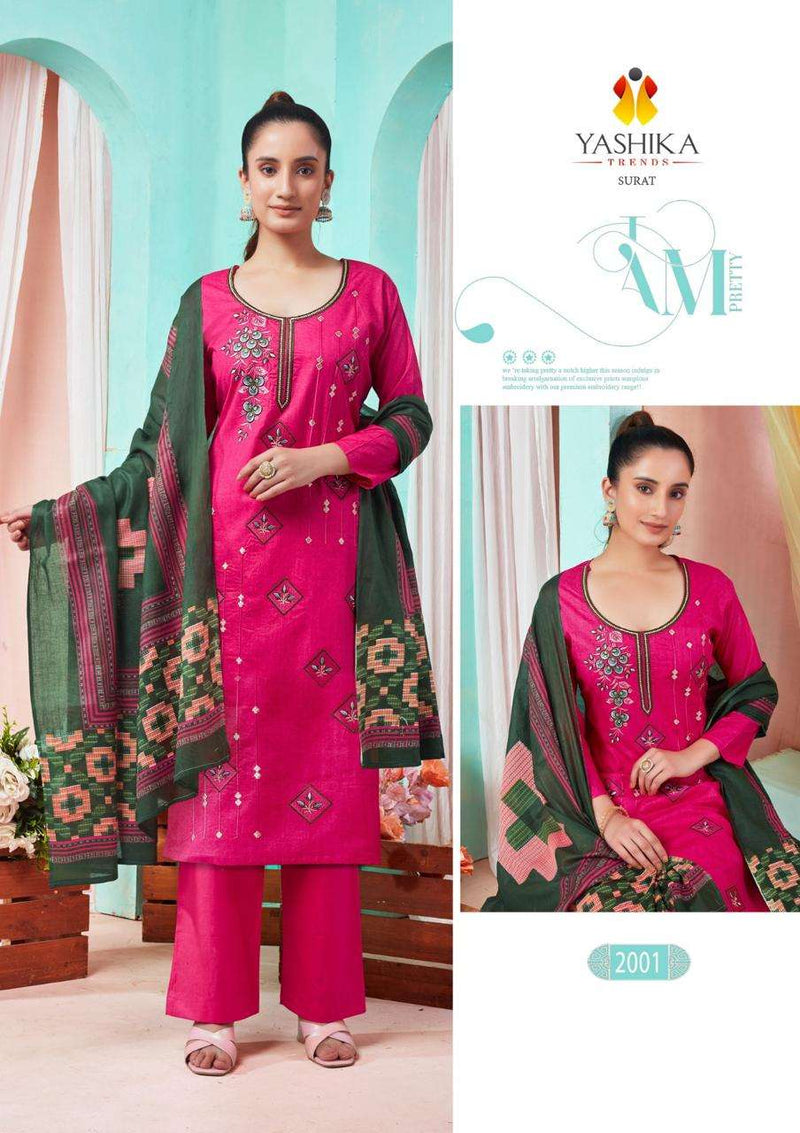 Yashika Trends Kantha Cotton Printed Fancy Casual Wear Salwar Suit
