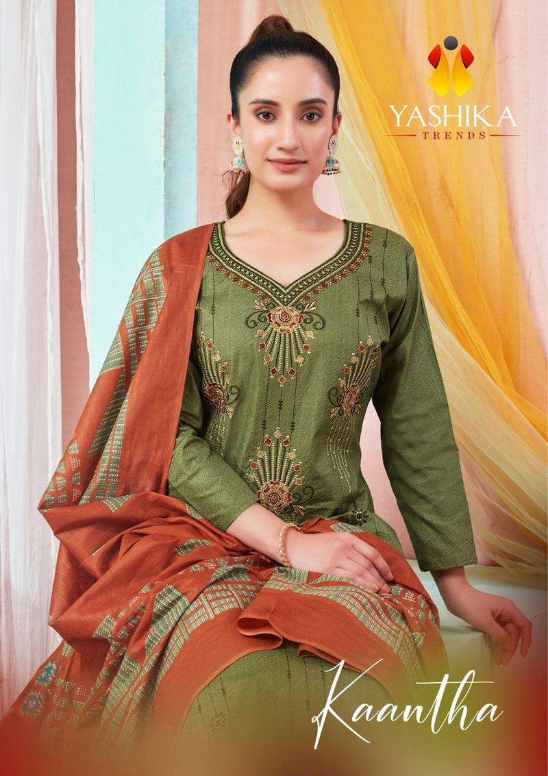 Yashika Trends Kantha Cotton Printed Fancy Casual Wear Salwar Suit