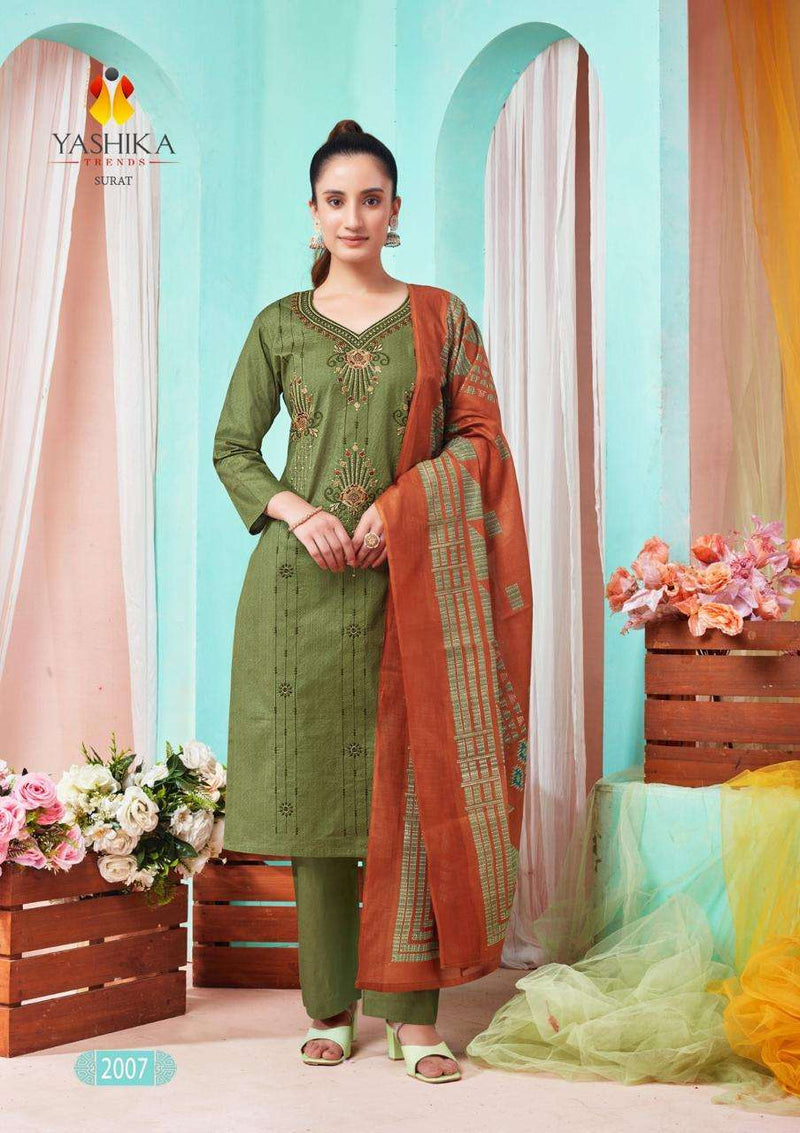 Yashika Trends Kantha Cotton Printed Fancy Casual Wear Salwar Suit