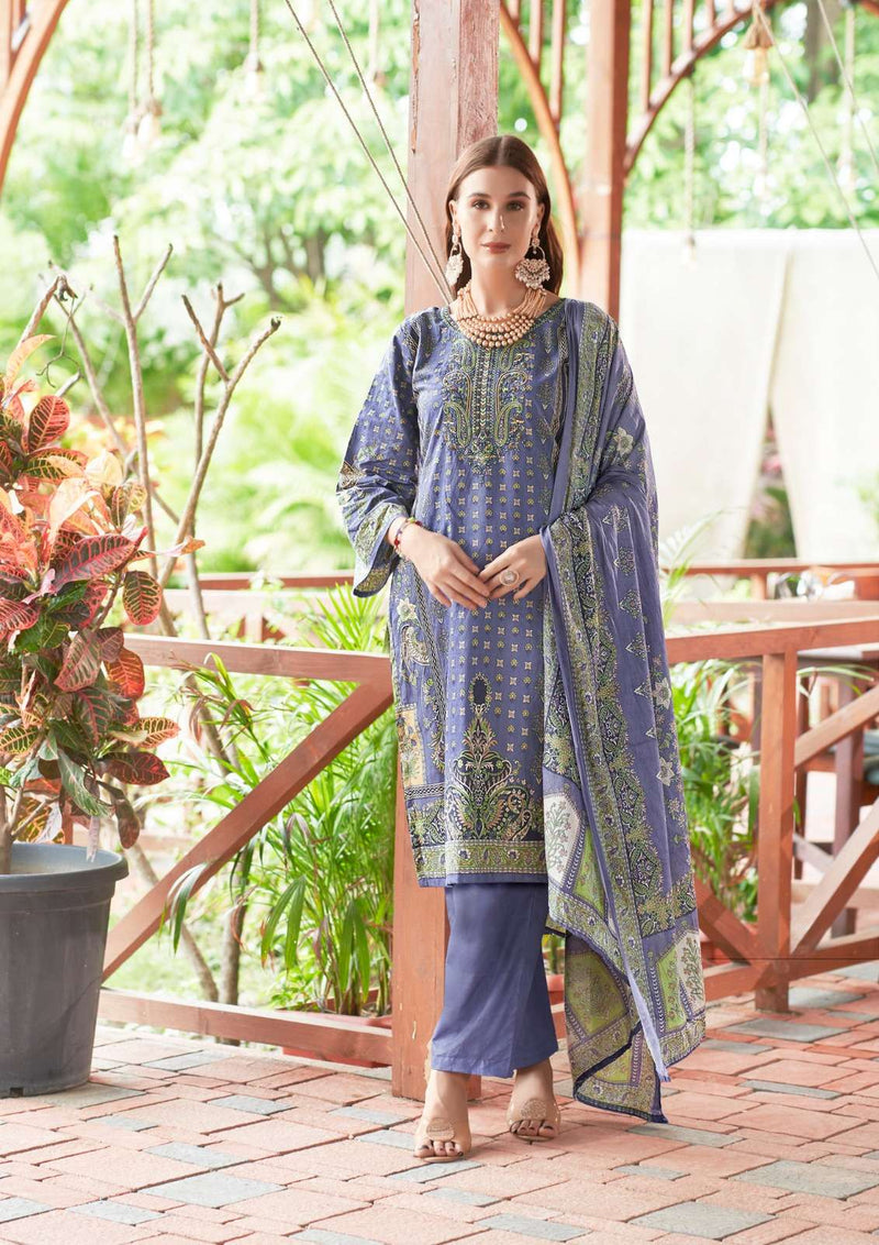 Yashika Trends Nayra B Cotton Printed With Exclusive Neck Work Unstitched Salwar Suit