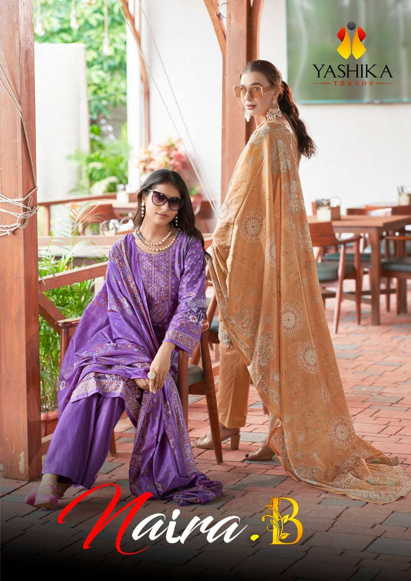 Yashika Trends Nayra B Cotton Printed With Exclusive Neck Work Unstitched Salwar Suit