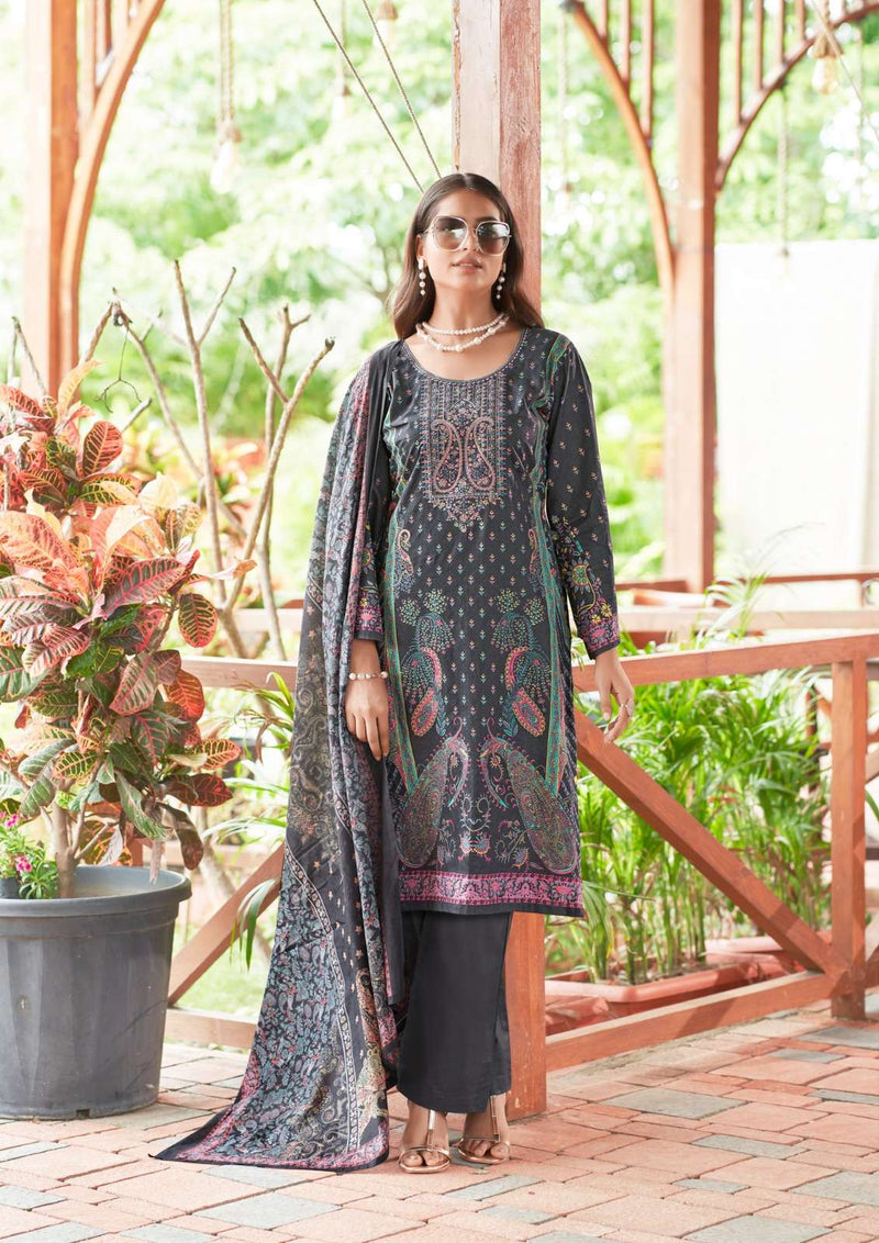 Yashika Trends Nayra B Cotton Printed With Exclusive Neck Work Unstitched Salwar Suit