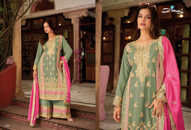 Your Choice Galaxy Vol 4 Chinon Designer Party Wear Suit Collection