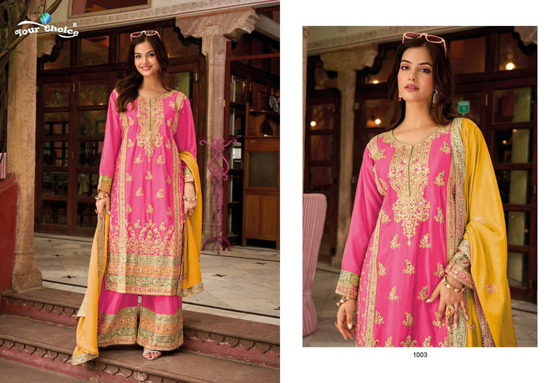 Your Choice Galaxy Vol 4 Chinon Designer Party Wear Suit Collection