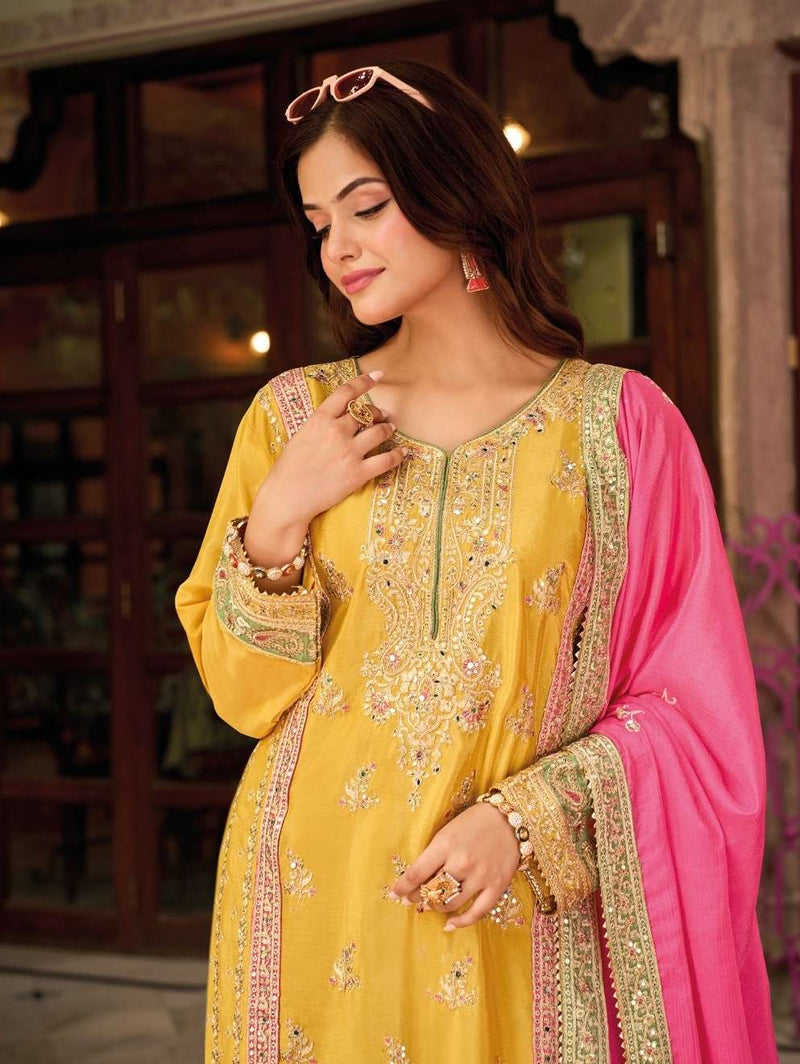 Your Choice Galaxy Vol 4 Chinon Designer Party Wear Suit Collection