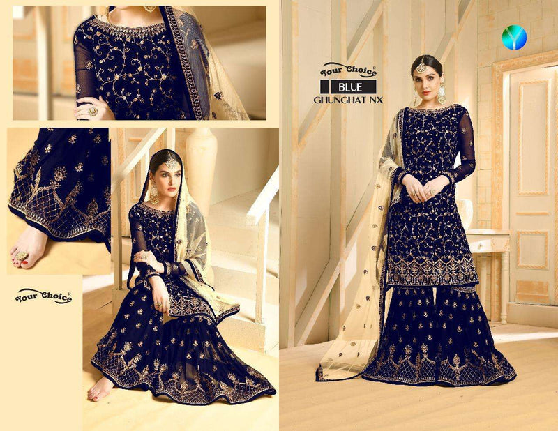 Your Choice Ghunghat Nx Georgette Regular Wear Beautiful Salwar Suits