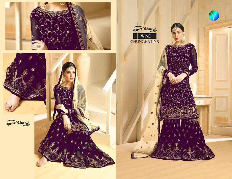 Your Choice Ghunghat Nx Georgette Regular Wear Beautiful Salwar Suits