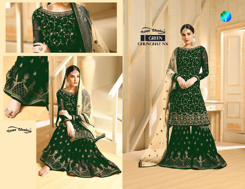 Your Choice Ghunghat Nx Georgette Regular Wear Beautiful Salwar Suits
