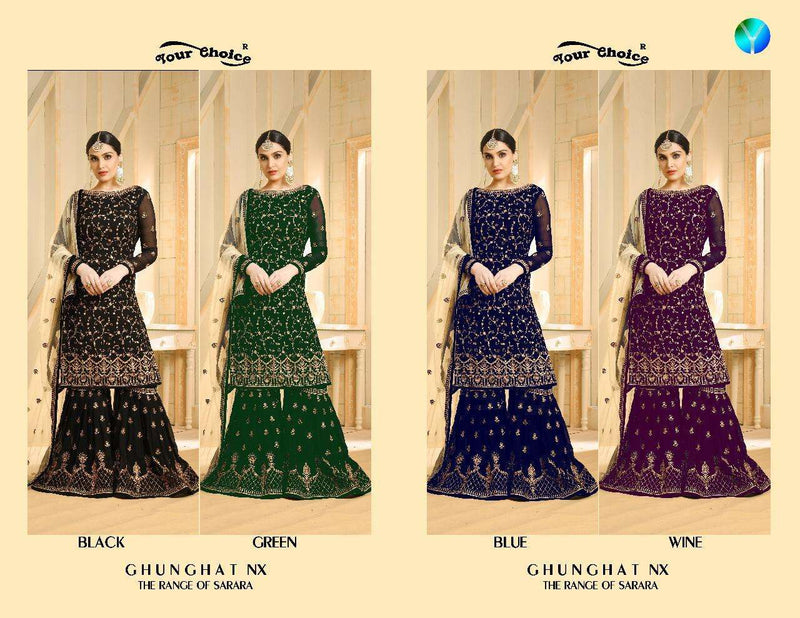 Your Choice Ghunghat Nx Georgette Regular Wear Beautiful Salwar Suits