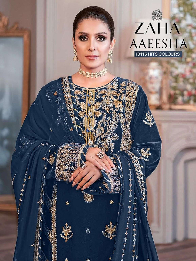 Zaha Aaeesha 10115 Hits Colours Fantastic Designer Pakistani Salwar Kameez Collection