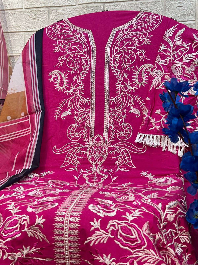 Zaha Inara Vol 1 Cotton Heavy Embroidery Designer Party Wear Salwar Suit