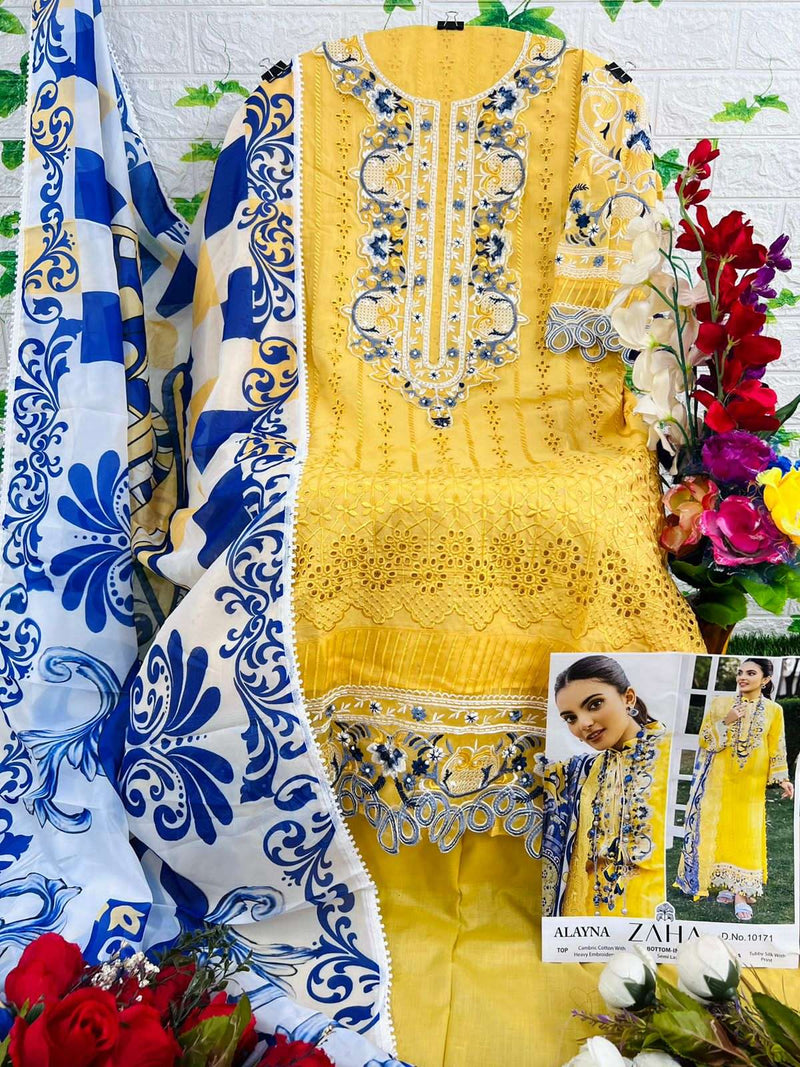 Zaha Present Alayna Designer Pakistani Concept Salwar Kameez Material