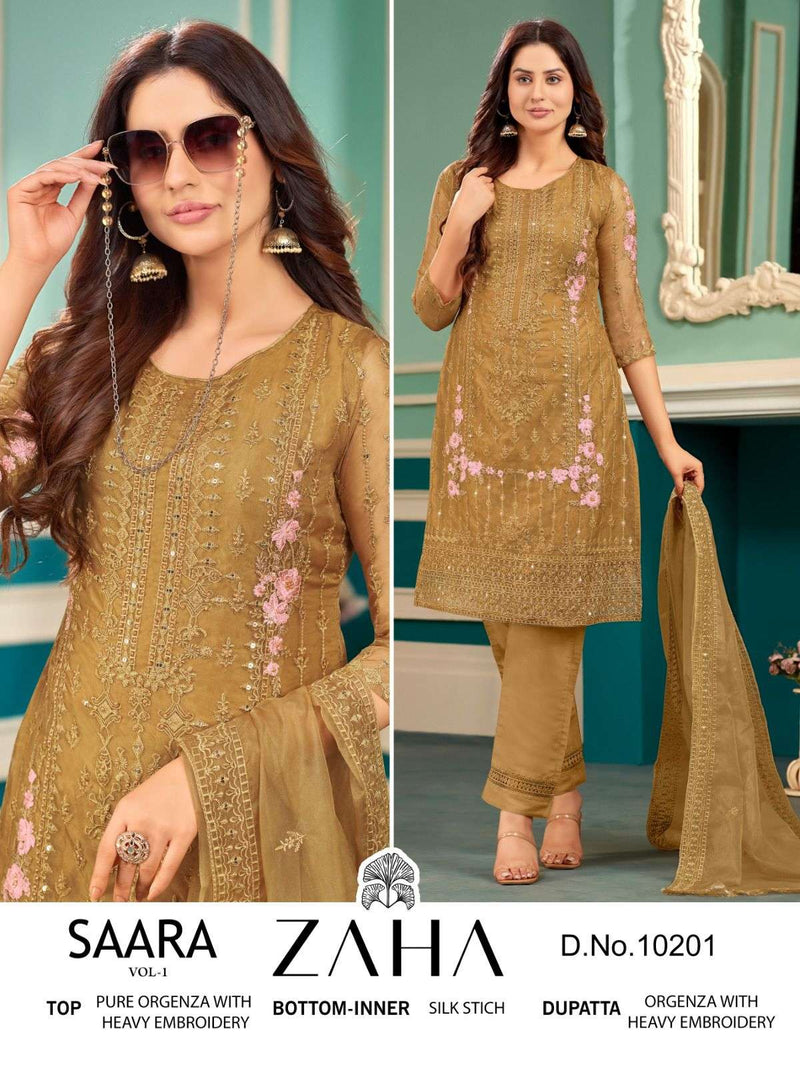 Zaha Saara  Vol 1 Designer Heavy Work Readymade Pakistani Salwar Kameez