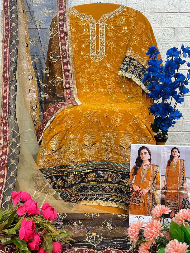 Zaha Zoya Vol 3 Georgette Heavy Embroidered Designer Salwar Kameez