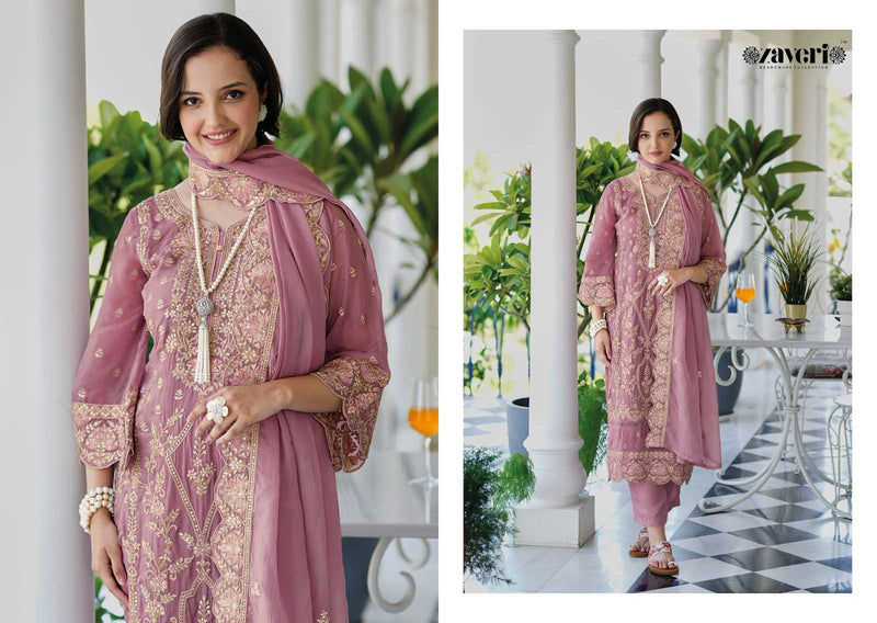Zaveri Aanaya Organza Emboidery Work Heavy Designer Kurti Combo Set
