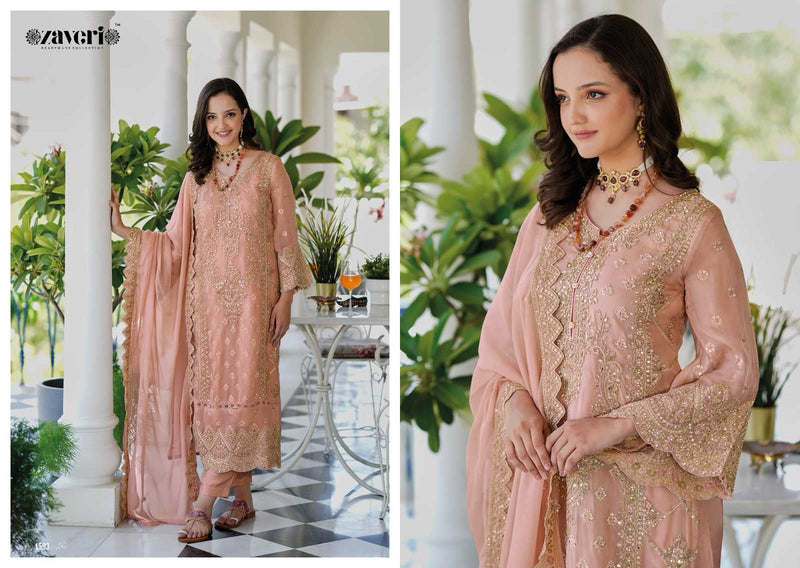 Zaveri Aanaya Organza Emboidery Work Heavy Designer Kurti Combo Set
