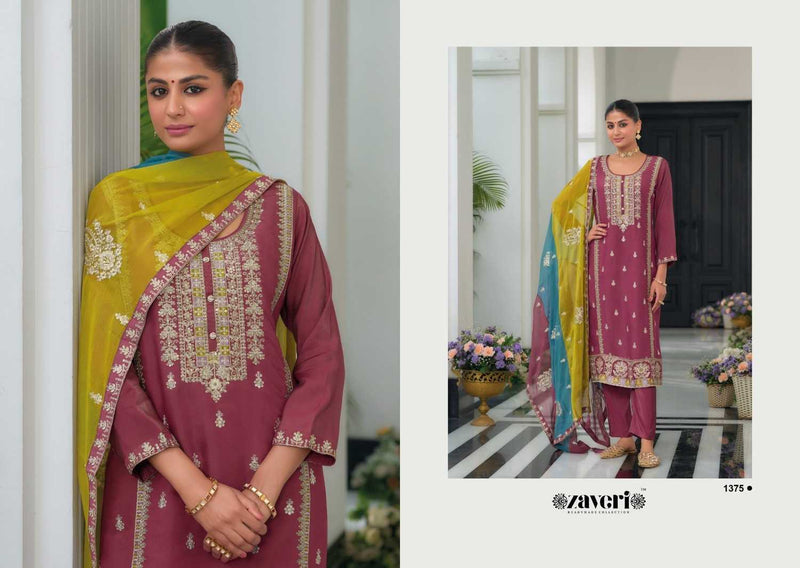 Zaveri Women Beauty Simer Emboidery Work Wedding Wear Suit Collection