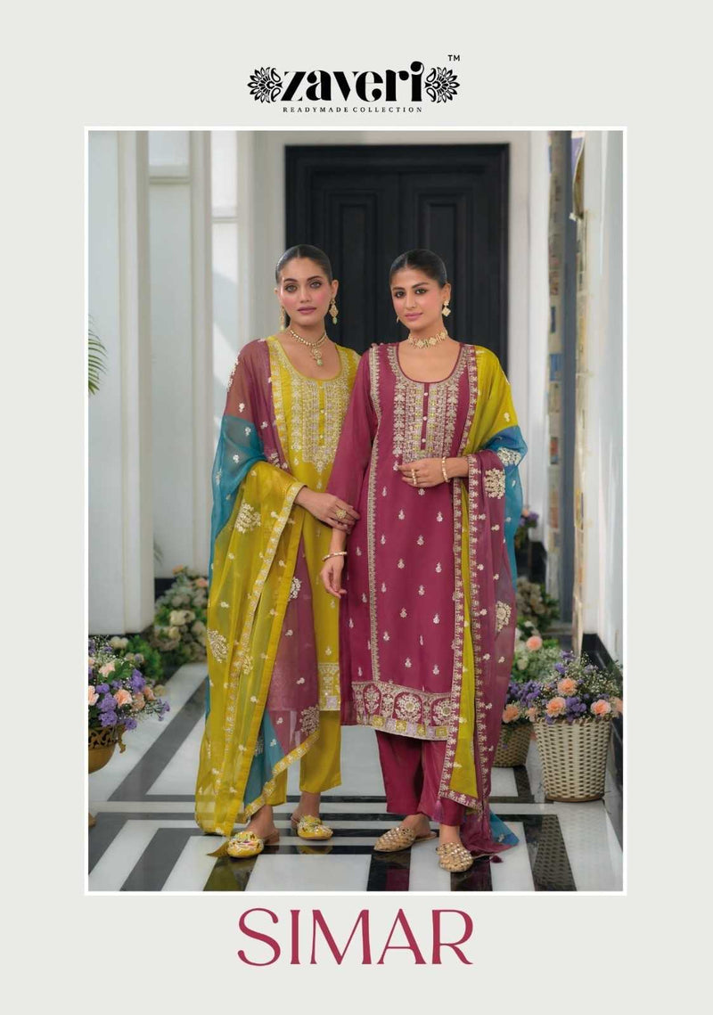 Zaveri Women Beauty Simer Emboidery Work Wedding Wear Suit Collection