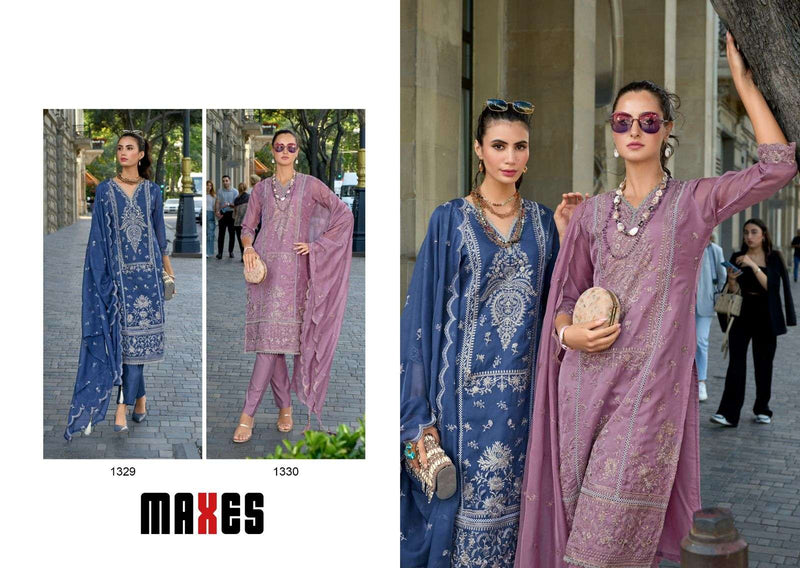Zaveri Women Beauty Maxes Organza Emboidery Work Kurti Pant Dupatta Set