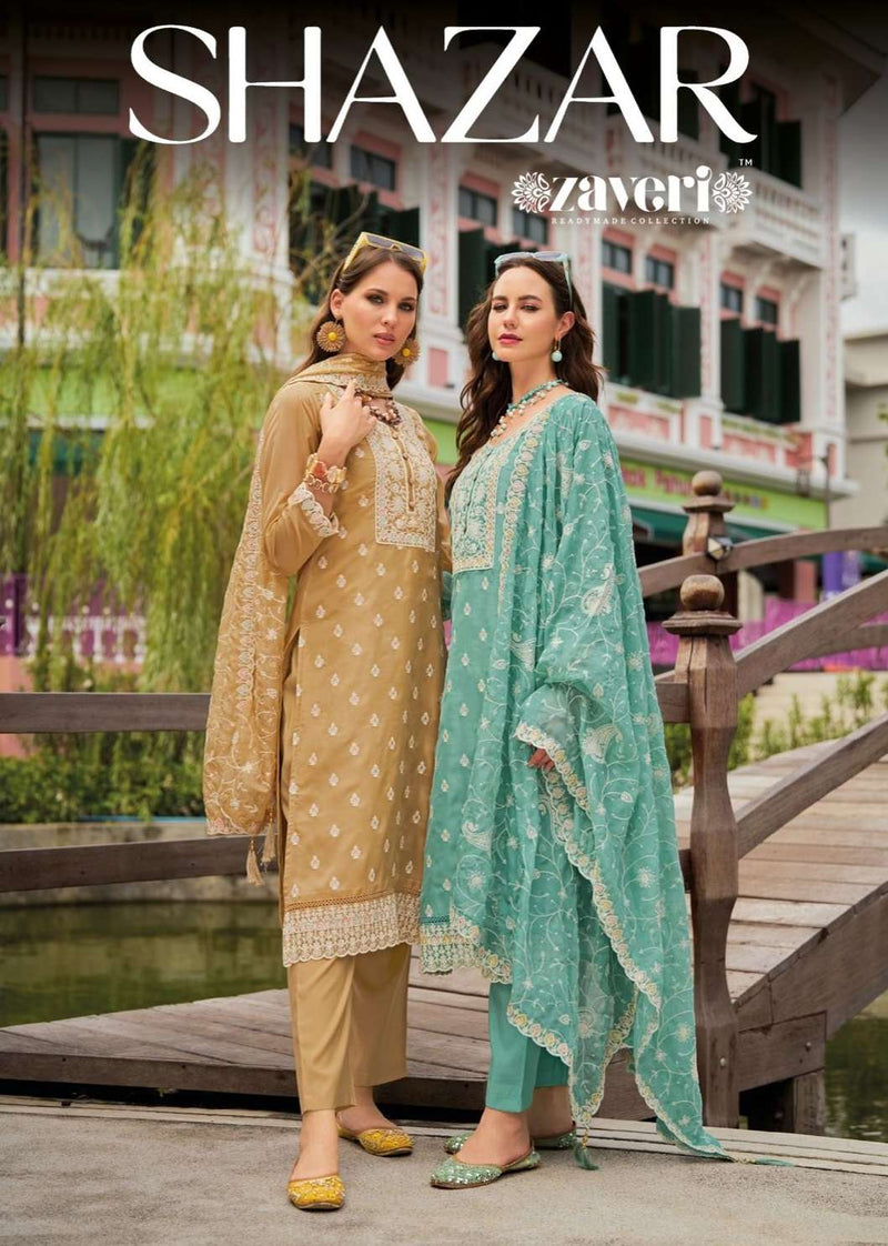 Zaveri Women Beauty Shazar Organza Emboidery Work Party Wear Suit