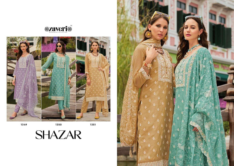 Zaveri Women Beauty Shazar Organza Emboidery Work Party Wear Suit