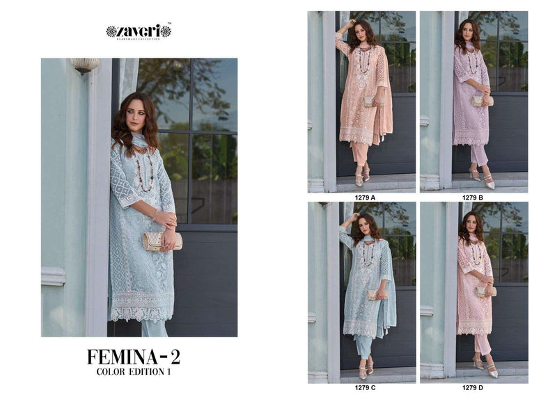 Zaveri Women Beauty Femina Vol 2 Color Edition Vol 1 Organza Designer Party Wear Set