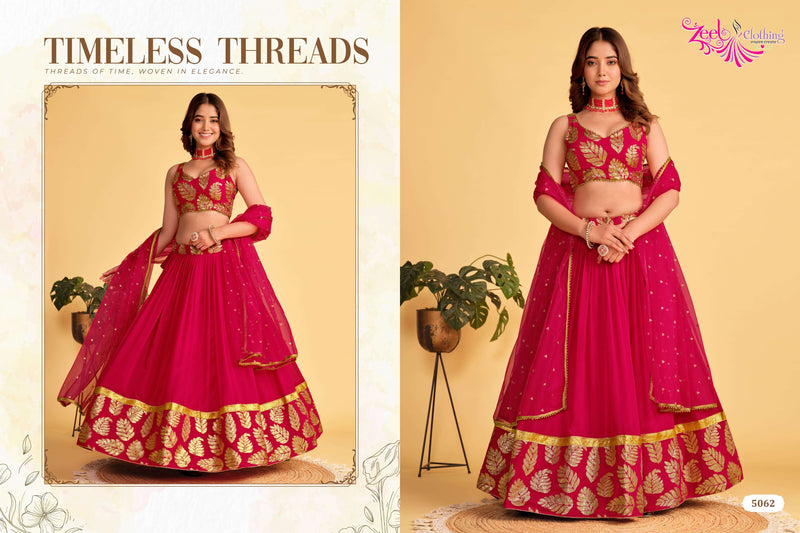 Zeel Clothing Antique Aura Silk Designer Wedding Wear Lehenga Choli Collection