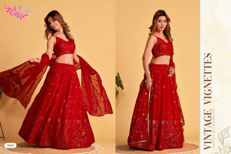 Zeel Clothing Antique Aura Silk Designer Wedding Wear Lehenga Choli Collection
