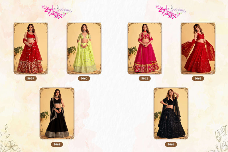 Zeel Clothing Antique Aura Silk Designer Wedding Wear Lehenga Choli Collection