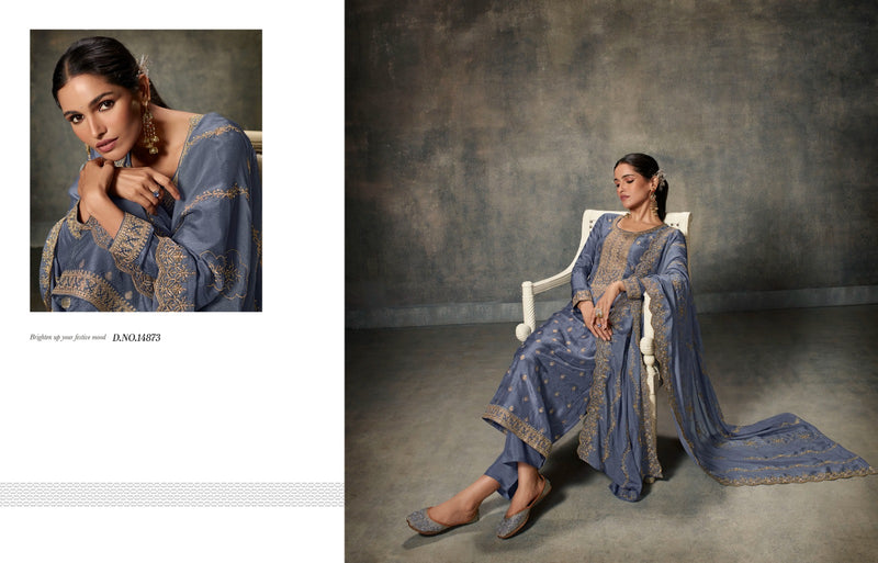 Zisa D No 1471 To 14875 Viscose Embroidery Regal Look Salwar Kameez