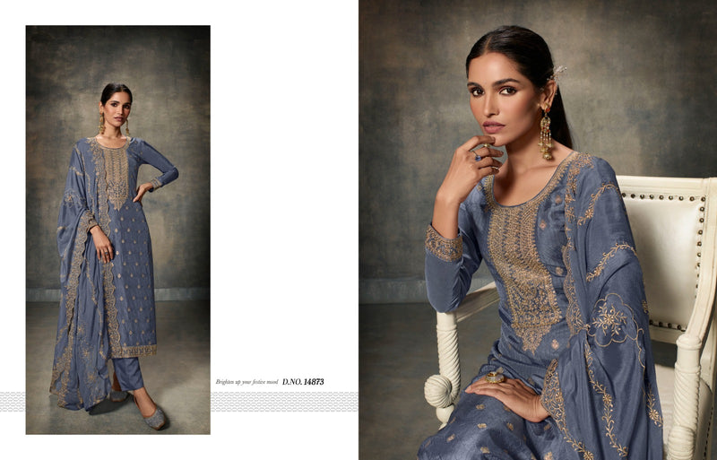 Zisa D No 1471 To 14875 Viscose Embroidery Regal Look Salwar Kameez